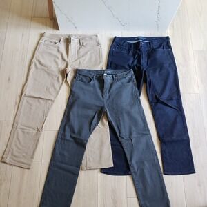 Banana Republic Pants Bundle Mens 36x32 Traveler Tan Blue Gray